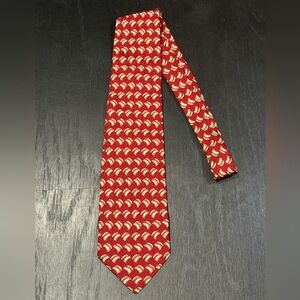 Valentino Silk Tie Necktie Red Printed